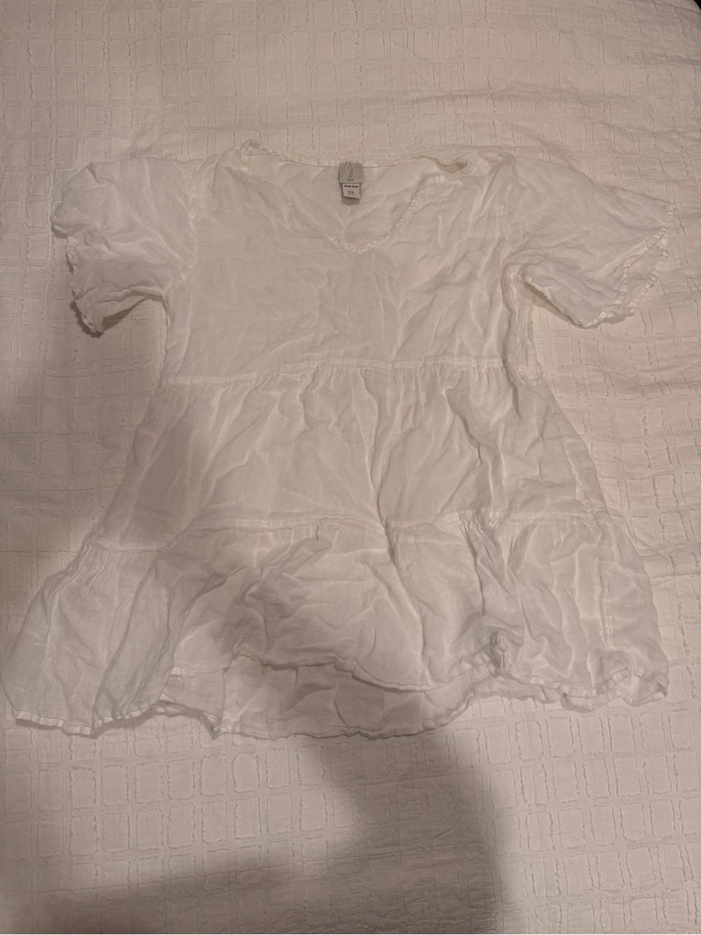 Joie White Lightweight Peasant Blouse